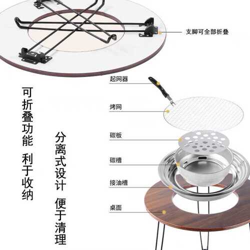 全套碳便携器具围炉烧烤炉庭院套装冬天炉煮茶烤火炉炉子桌子户外