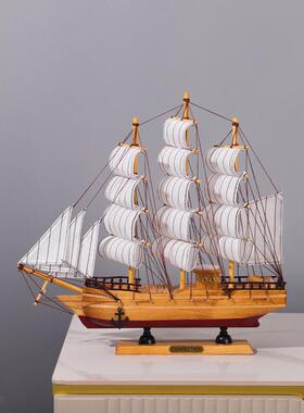 帆船摆件一帆风顺模型客厅家居装饰酒柜玄关书架办公室工艺品摆设