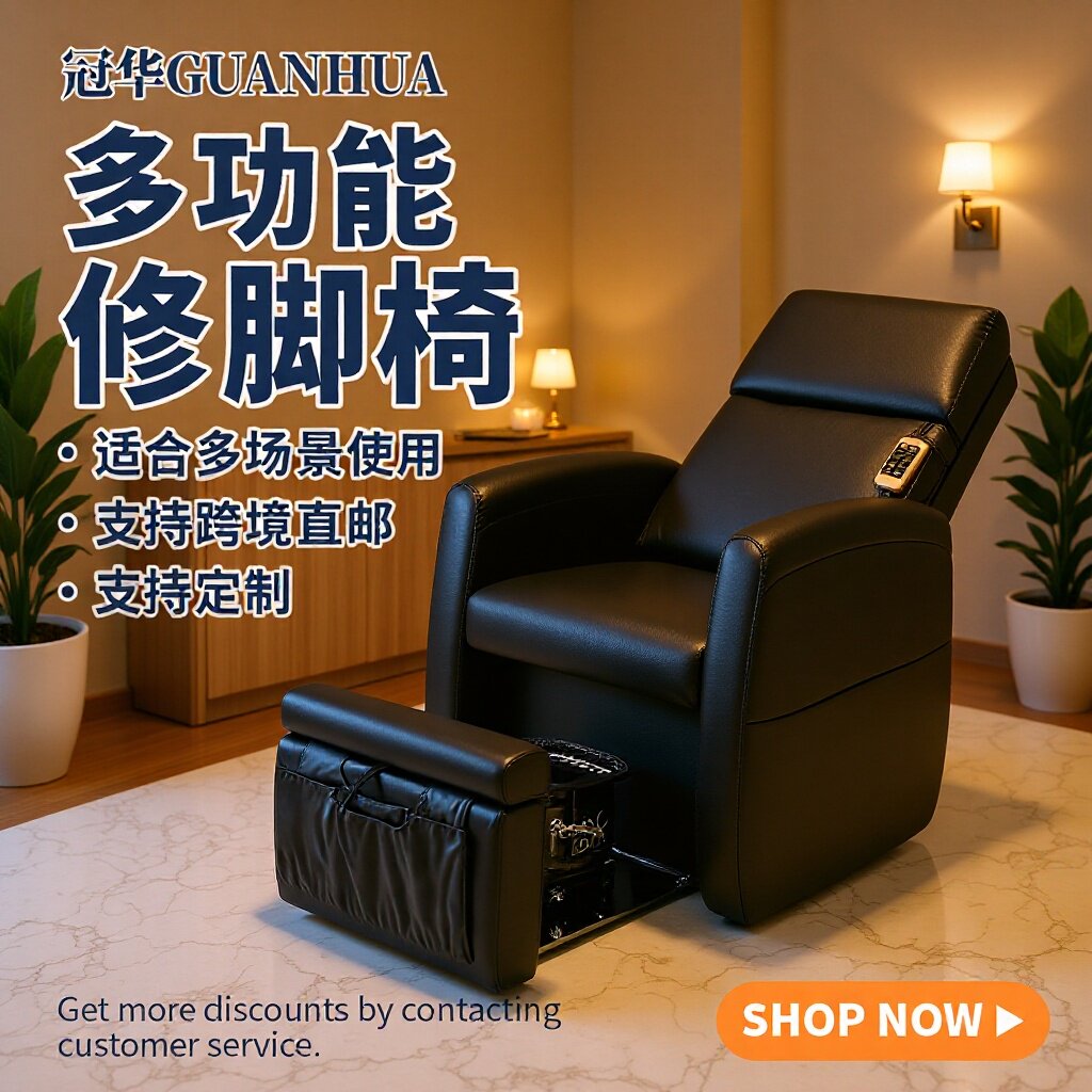 多功能电动可躺减压足疗椅