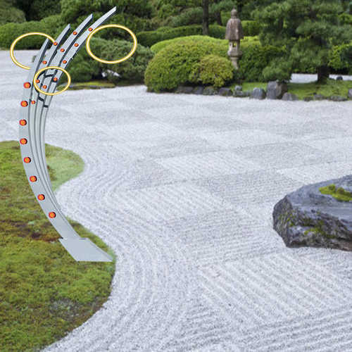 打卡 米公园广场景区异形装饰造型节景观灯弯曲路灯4翅膀灯光道路