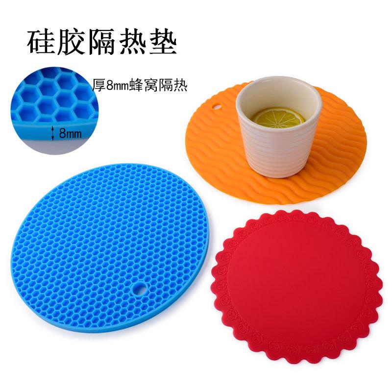 圆形硅胶餐桌垫隔热垫防烫防滑防水餐桌锅碗垫杯垫硅胶空气炸锅垫