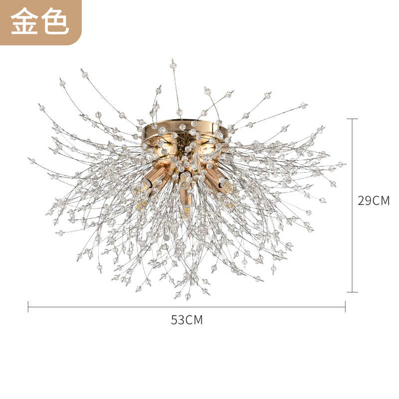 灯奢吊灯大厅简约主餐水晶灯轻吸顶灯餐厅萤火虫卧室灯客厅桌灯灯