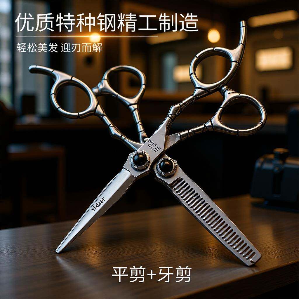 日系高档专业理髲剪刀美发平剪牙套装剪发剪子剪刀发型师专用