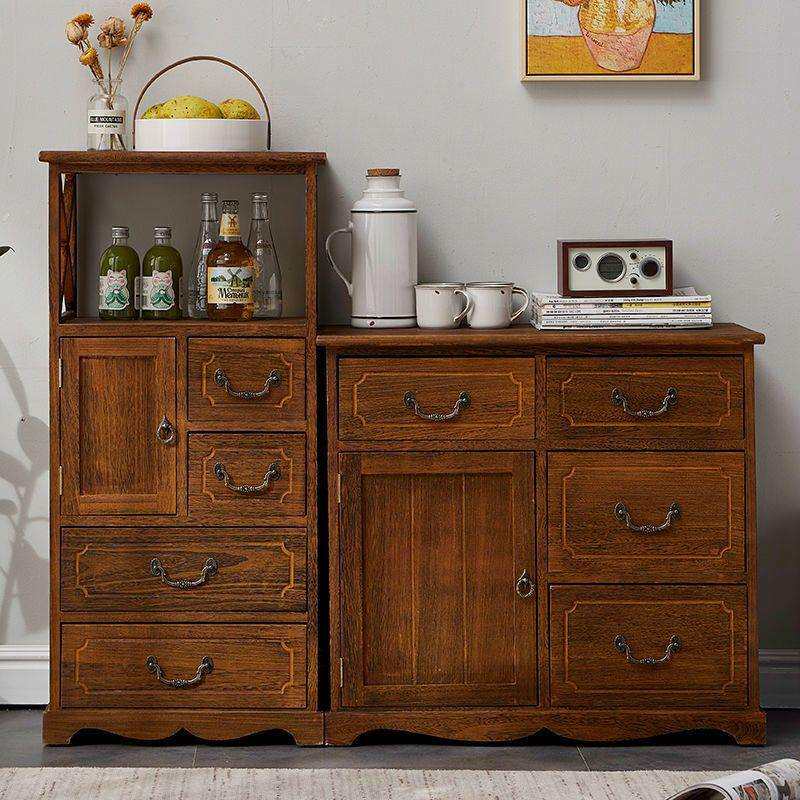 美式乡村实木五斗柜卧室复古收纳柜储物柜田园客厅阳台简约抽屉柜