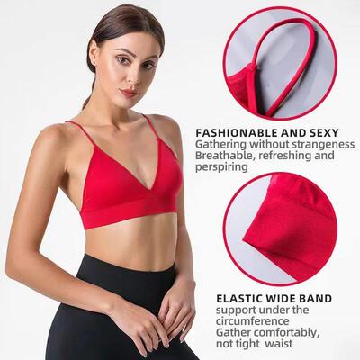 Women Seamless Bra Camisole Underwear Black Blue S M L Breat