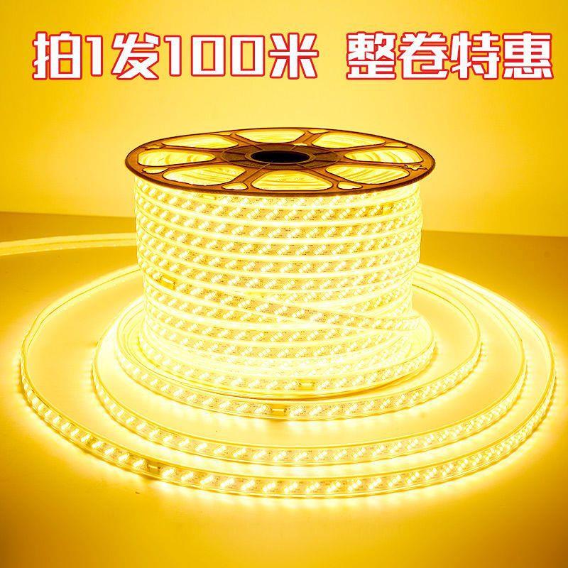 led灯带高亮变光家用客厅吊顶户外跑马光带220Vled灯条一件起批