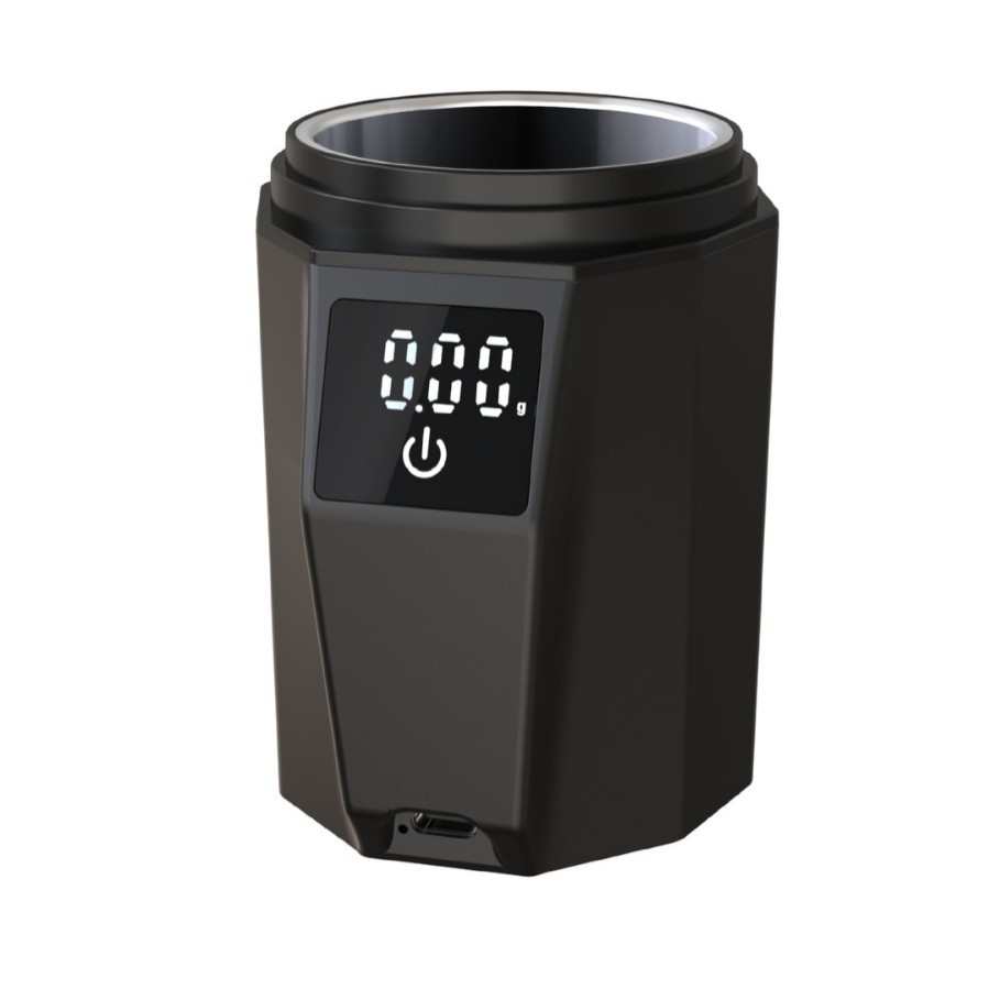 新款咖啡带秤接粉杯咖啡豆称重咖啡秤高精度量杯58mm落粉器电子秤