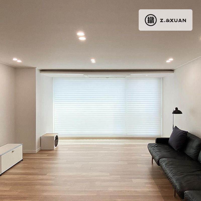 编织香格里拉软纱窗帘卷帘厨房浴室小窗定制双层遮光可调窗帘