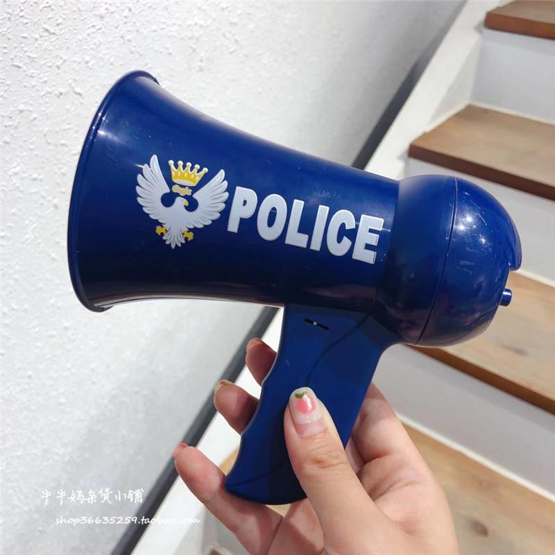 正品儿童仿真过家带家扩音效玩具警消防音小喇叭器警察音乐喊察话
