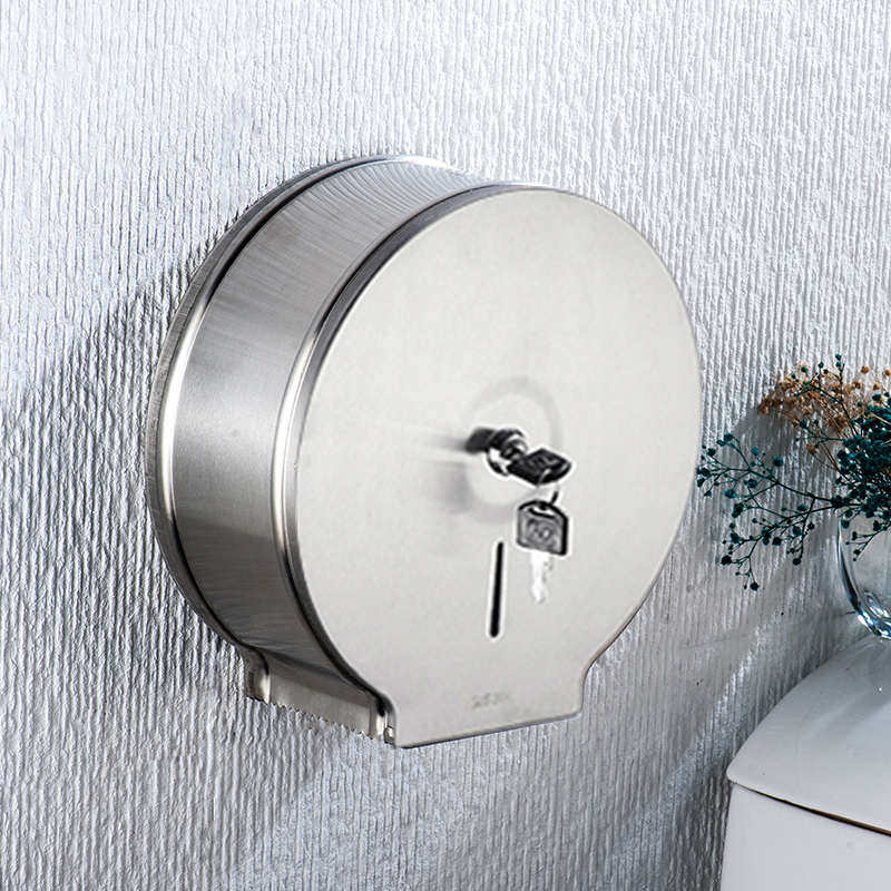 公共厕所新品卷纸浴室不锈钢盒防水大大盘洗手间酒店纸巾架纸卷抽,收纳整理,纸巾架,淘宝优惠券,粉丝福利购,淘宝优惠卷