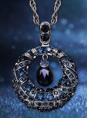 水滴项链西米翡翠复古文艺项链