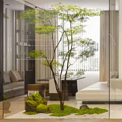 仿真绿植鸡爪槭假枫树造景橱窗商场茶室仿生植物装饰景观摆件套装