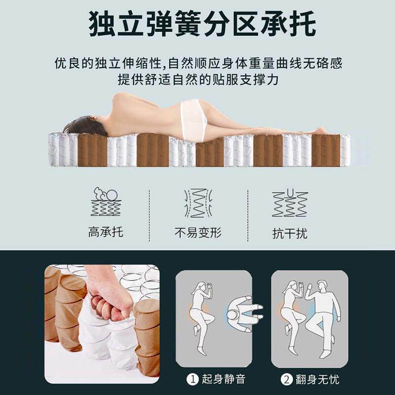 床垫立弹簧2椰棕席梦思十大名牌官方牌宿乳胶软独垫0羊绒cm家用舍