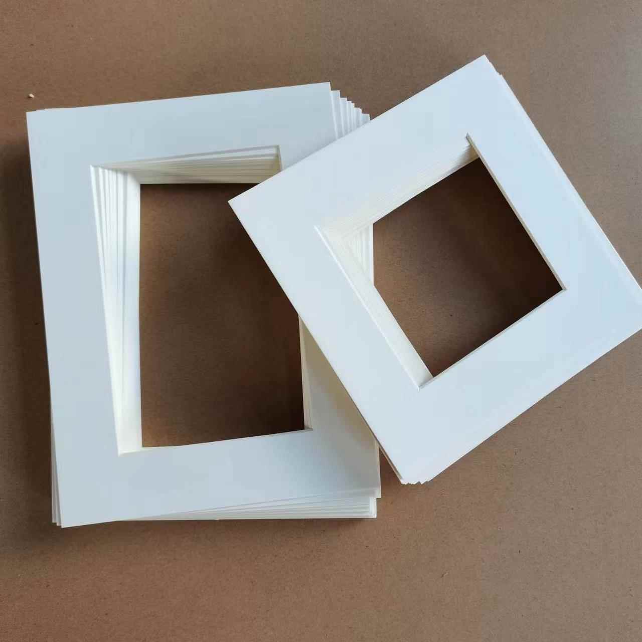 镂空内衬卡纸装裱挂墙相框画框678寸A48开9宫格3833尺寸定制米白