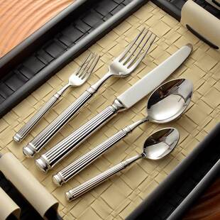 Roman Stripe Series Restaurant Western Knife and Fork