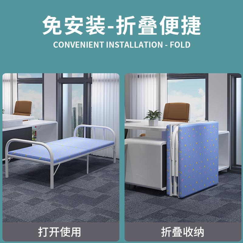 可折叠单人一米二宽的小铁床成人家用1.2m经济型出租房简易床便宜图片