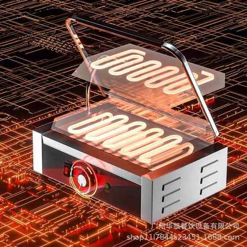 商扒家两用压条纹三双文治机电热单头头帕尼尼机双面煎全90344坑