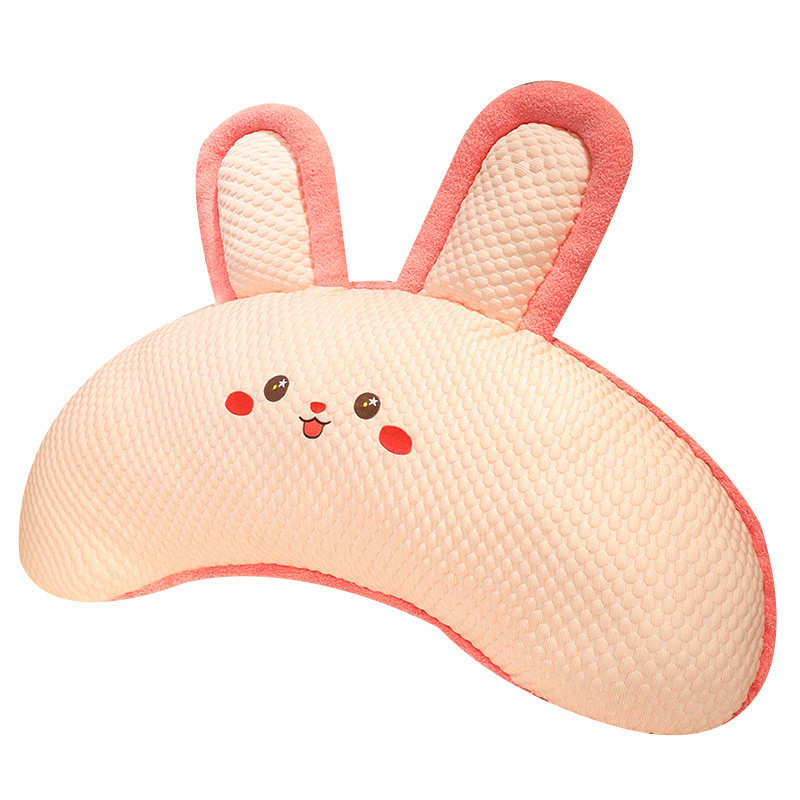 卡通夏季凉感冰豆豆长条抱枕可爱动物侧睡夹腿弯弯枕大号床头靠垫