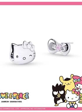 凯蒂猫HELLOKITTY耳钉时尚精致耳饰2022夏季小众精品礼物