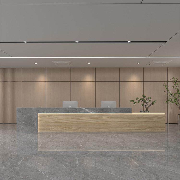 现前代简约公司烤漆台电脑桌商大气 XAM咨询吧台咨接待用台店铺收