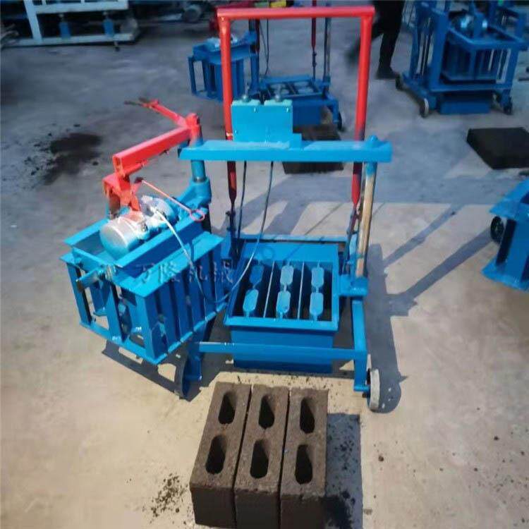 小型移动式制砖机粉煤灰沙子压砖机建筑混凝土免烧空心砖机