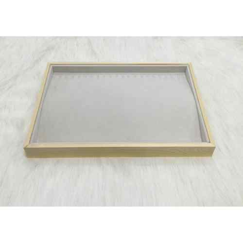 正品实木首饰示展托盘首饰纳收盒项链戒指盘展示珠宝看货盘耳钉收