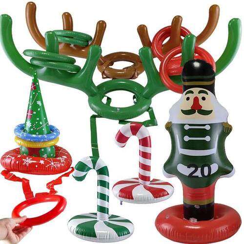 Christmas Games Ring Toss Inflatable Reindeer Antler/Candy
