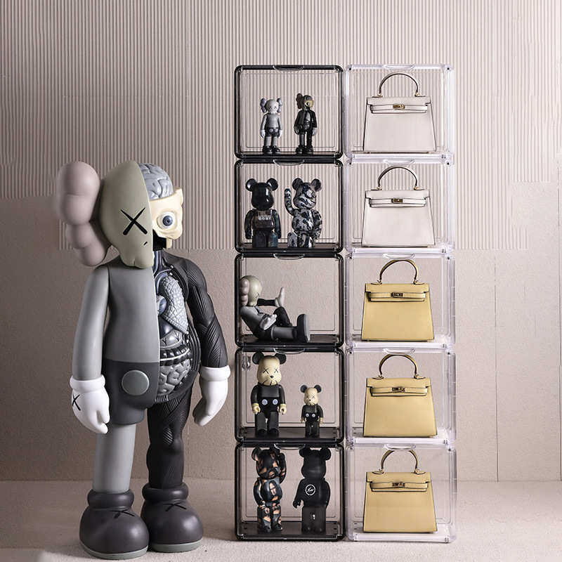 亚克力透明包包收纳盒 轻奢品分隔展示架子存放包置物架防尘家用