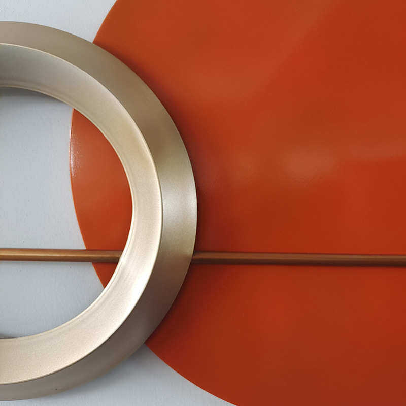 壁挂现代简约时尚铁艺装饰壁饰卧室客厅大气橙色圆形墙上装饰画件,家居饰品,壁饰,淘宝优惠券,粉丝福利购,淘宝优惠卷