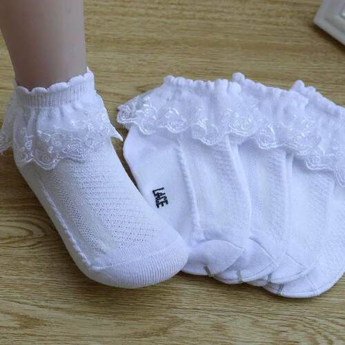 10 Pairs/lot Baby Girls Kids Socks Lace Ruffle Princess