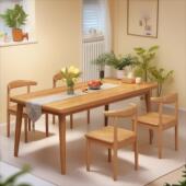 小餐桌家用小户型出租屋用吃饭桌子长方形桌椅组合方桌子餐饮商用