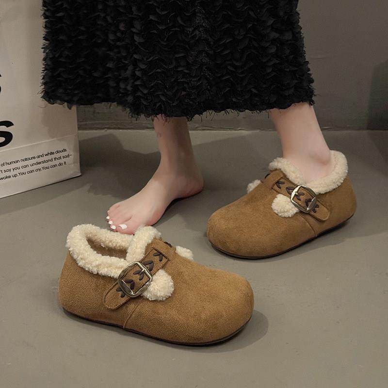 春秋勃肯靴女2026新款百搭厚底全包加绒懒人保暖毛毛鞋0113z,女鞋,勃肯鞋/软木鞋,淘宝优惠券,粉丝福利购,淘宝优惠卷