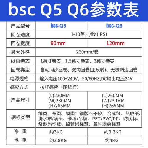 BSC全自动标签回卷器双向调速回卷机水洗唛吊牌标签打印机回卷器