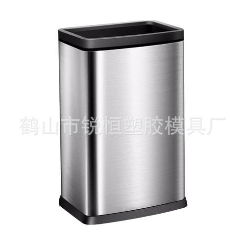 大容量不锈钢开口垃圾桶收纳桶无盖垃圾桶8828/8858