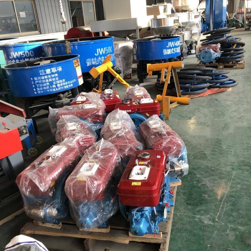 没电也能用的制砖机 15马力柴油机带动免烧砖机 混凝土混合搅拌