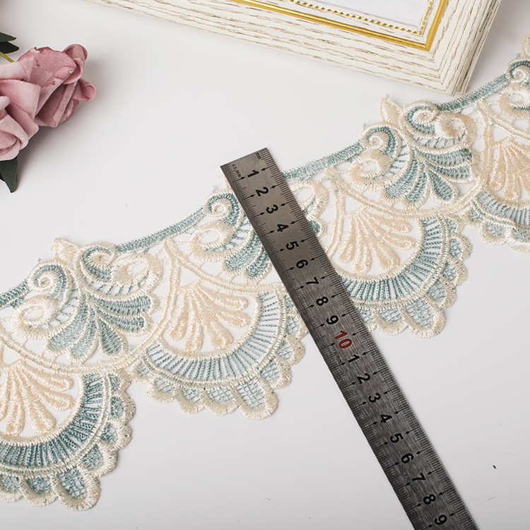 大波浪边多色水溶边蕾丝刺绣花边15码家居家纺沙发垫靠垫布艺辅料