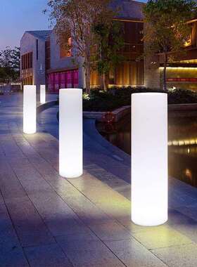 庭院灯ed引XC-007路灯l式落立地灯酒店林景观灯七彩遥控发光园灯