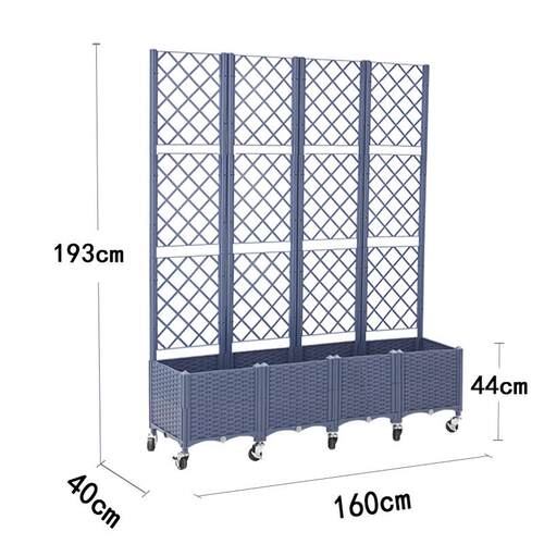 爬藤月季大花盆户外种植箱架种菜箱蔬菜阳台花箱带篱笆栅栏支架