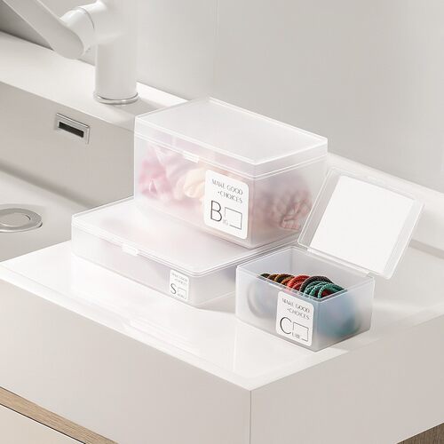 Card storage box with frosted finish, suitable for organizin