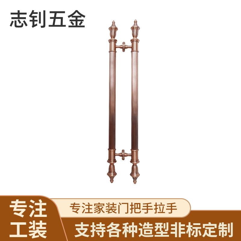 欧式全铜大门拉手酒店KTV别墅豪华大拉手玻璃门把手五金拉手定制