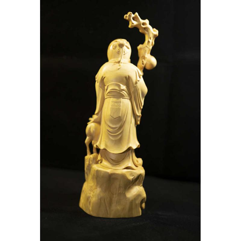 寿星小叶黄杨木雕家居装饰车载装饰文玩摆件