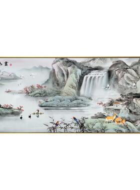 江山如画钻石画2020新款5d满钻山水十字绣客厅点砖石贴画水晶风景