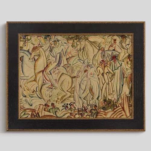 斗牛之前》法式中古风客厅装饰画欧式复古小众艺术玄关卧室高级感
