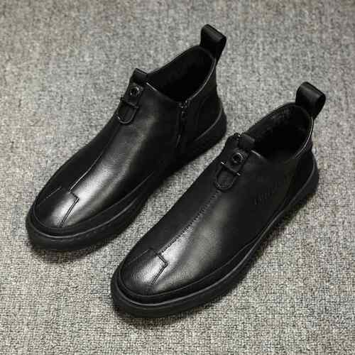正品春秋男季鞋2潮02韩版休闲皮鞋英伦鞋真皮软底4驾车鞋子