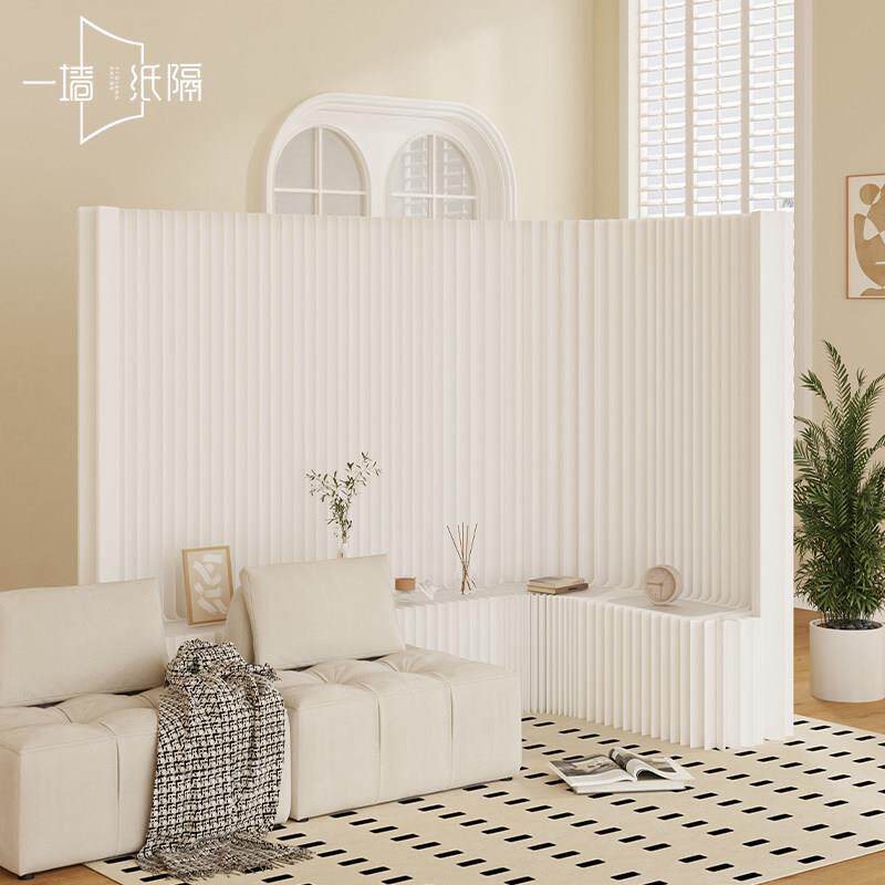 纸屏风隔断展台假墙办公室美容院隔断墙免打孔房间分隔板简易自装