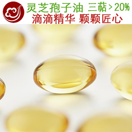 灵芝孢子油软胶囊 京诚灵芝孢子粉精华精油200粒 灵芝三萜＞22%