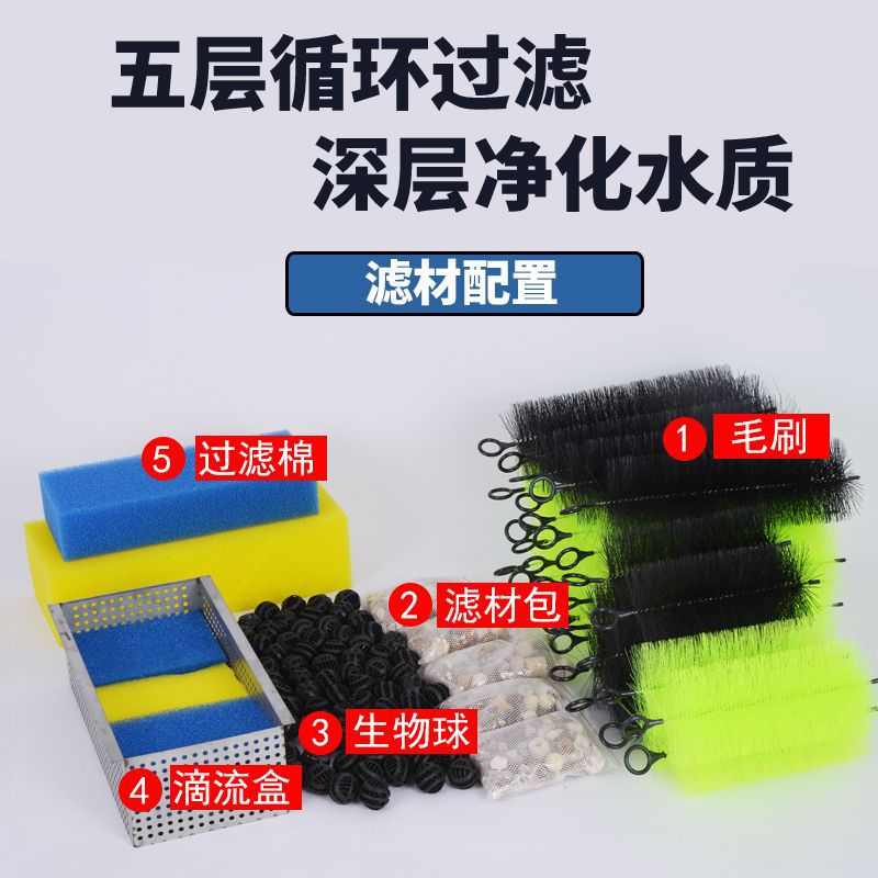新型不锈钢鱼池过滤器外置水循环过滤系统户外大型过滤箱净水设备
