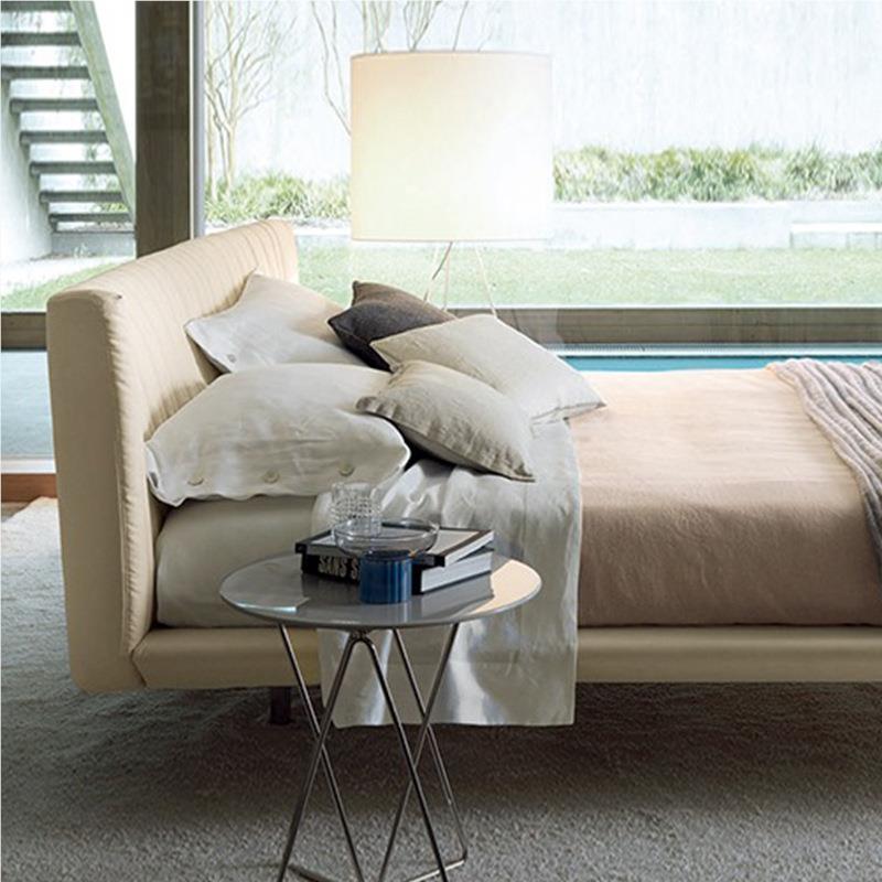 设计Desiree款双人贝壳床意大利真床大平实师木层主卧皮室1.8米仙