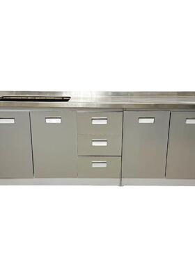 30HXI4整橱体不锈钢柜灶台灰色橱柜简易收纳碗筷家用款灶橱台一体