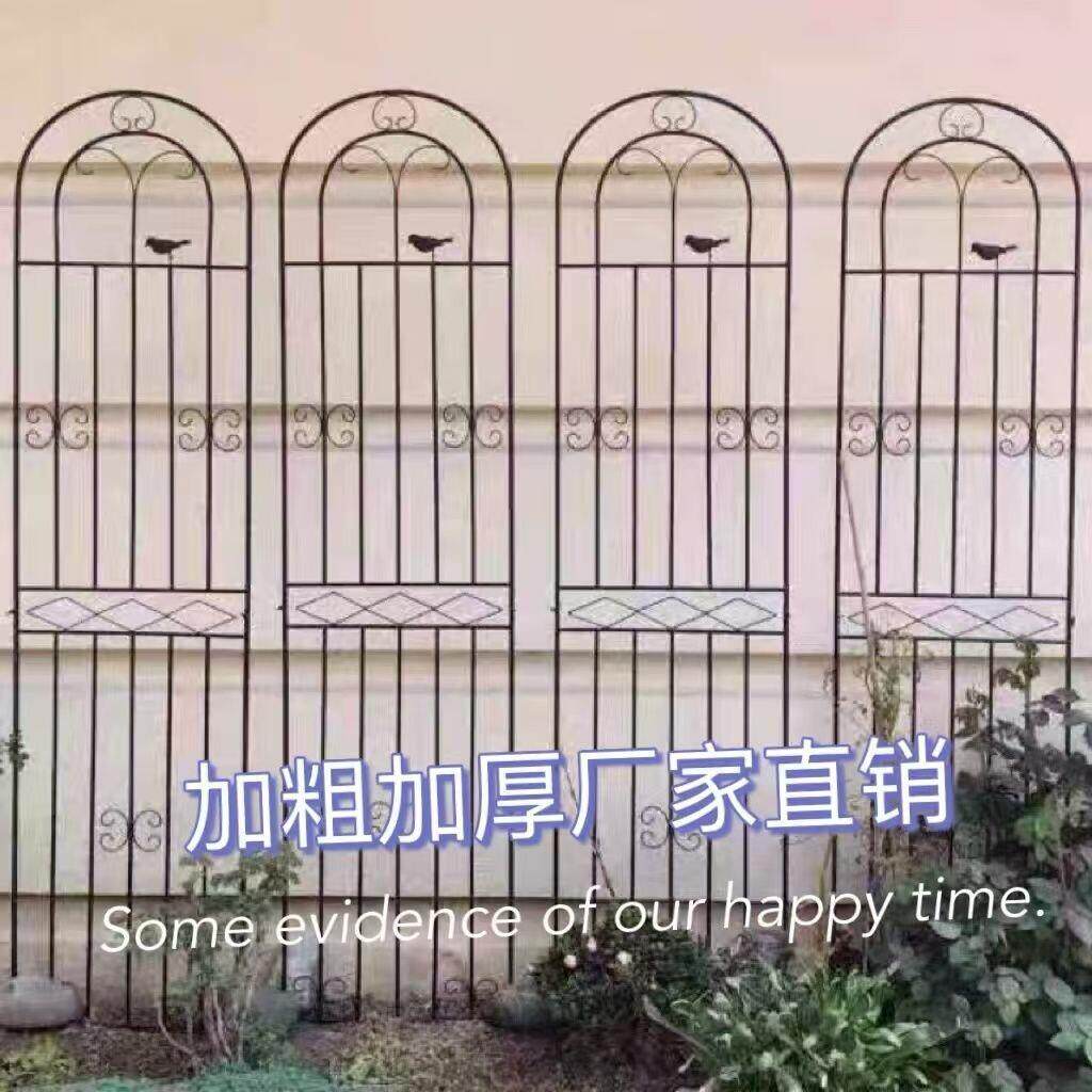 铁艺加粗爬藤架铁线莲花架户外屏风花支架植物固定月季攀爬架庭院